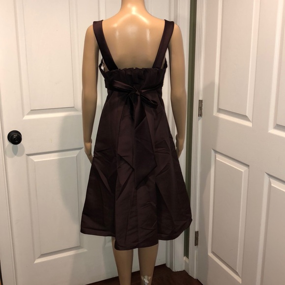 David's Bridal Brown Truffle Sample Dress 6 - Picture 2 of 4